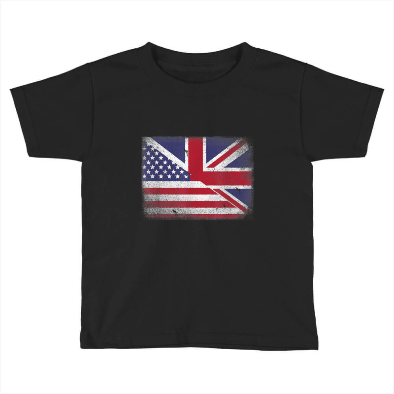 British American Flag T Shirt Great Britain Union Jack . Toddler T-shirt | Artistshot