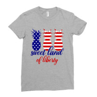 Sweet Land Of Liberty Ladies Fitted T-shirt | Artistshot