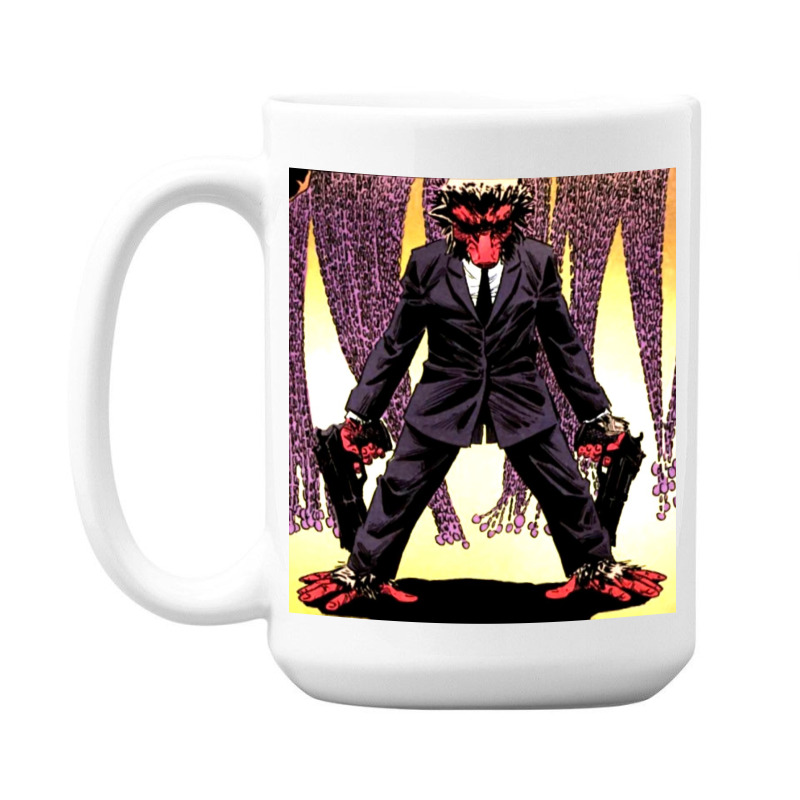 Monkey Ready To Fight Using 2 Guns 15 Oz Coffee Mug | Artistshot