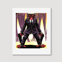 Monkey Ready To Fight Using 2 Guns Portrait Canvas Print | Artistshot