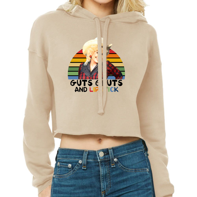 Guts Gruts And Lipstick For Light Cropped Hoodie by autlu2024 | Artistshot