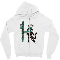 Christmas Cactus Hugs Cute Kitty Zipper Hoodie | Artistshot