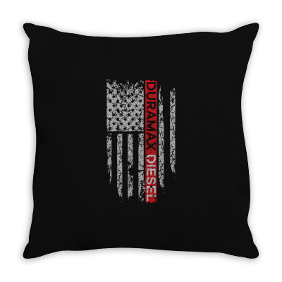 Duramax Diesel Flag Shirt Throw Pillow Designed By Hung