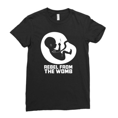 Rebel Fromthe Womb Ladies Fitted T-shirt Designed By Icang Waluyo