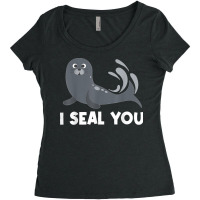 Cool Seal Art For Men Women Sea Lion Walrus Fur Harp Animal Women's Triblend Scoop T-shirt | Artistshot