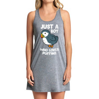 Just A Boy Who Loves Puffins Iceland Seabird Puffins T Shirt Tank Dress | Artistshot