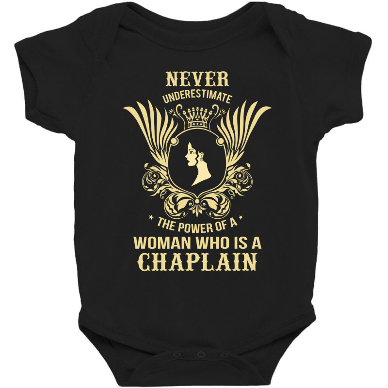 Never Underestimate The Chaplain Baby Bodysuit by thanchashop | Artistshot