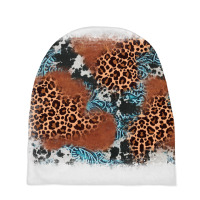 Leopard Cowhide Background Baby Beanies | Artistshot