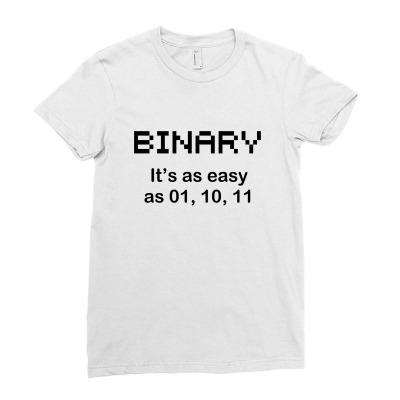 Binary Geekrammer N Ladies Fitted T-shirt Designed By Equinetee