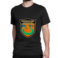 Horseshoe Bend River Badge Classic T-shirt | Artistshot