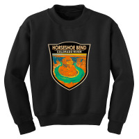 Horseshoe Bend River Badge Youth Sweatshirt | Artistshot