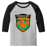 Horseshoe Bend River Badge Youth 3/4 Sleeve | Artistshot