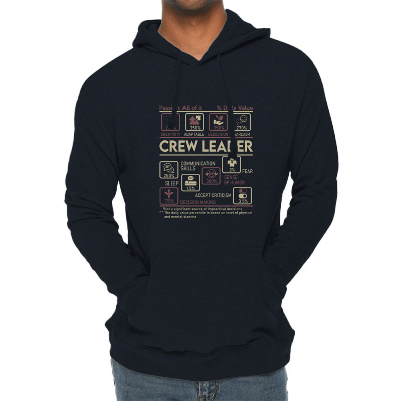 Crew Leader T Shirt Daily Value Gift Item Tee Lightweight Hoodie | Artistshot