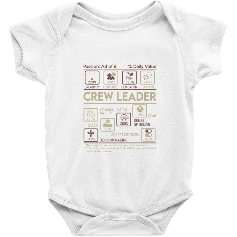 Crew Leader T Shirt Daily Value Gift Item Tee Baby Bodysuit | Artistshot