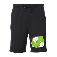 Dinosaur If You're Happy And You Know It Clap Your Oh T Rex Vintage Re Fleece Short | Artistshot