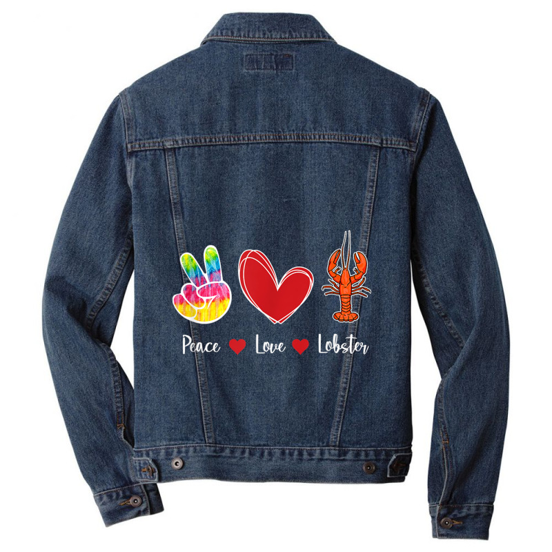 Deep Ocean Crustacean Sea Born Creatures Peace Love Lobster My Favorit Men Denim Jacket | Artistshot