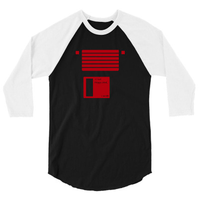 Floppy Disk Computer Retro 3/4 Sleeve Shirt Designed By Equinetee