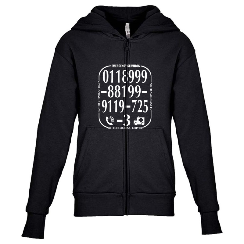 It Crowd   Emergency Services Youth Zipper Hoodie | Artistshot