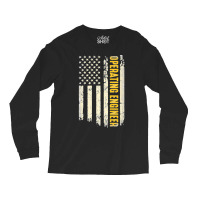 Operating Engineer Usa Flag Patriotic Operating Engineering Premium Long Sleeve Shirts | Artistshot