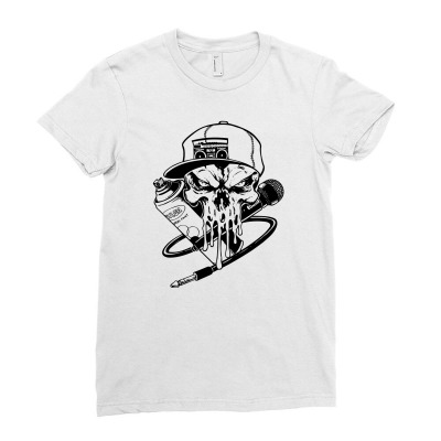 Skull Artis Ladies Fitted T-shirt Designed By Icang Waluyo
