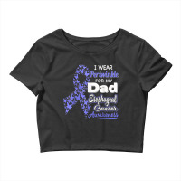 I Wear Periwinkle For My Dad - Esophageal Cancer Awareness Crop Top | Artistshot