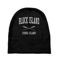 Block Island Rhode Island Ri Vintage Nautical Sports Design Baby Beanies | Artistshot