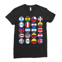 All Latin American Flags Countries Banderas Latinoamerica T Shirt Ladies Fitted T-shirt | Artistshot