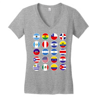 All Latin American Flags Countries Banderas Latinoamerica T Shirt Women's V-neck T-shirt | Artistshot