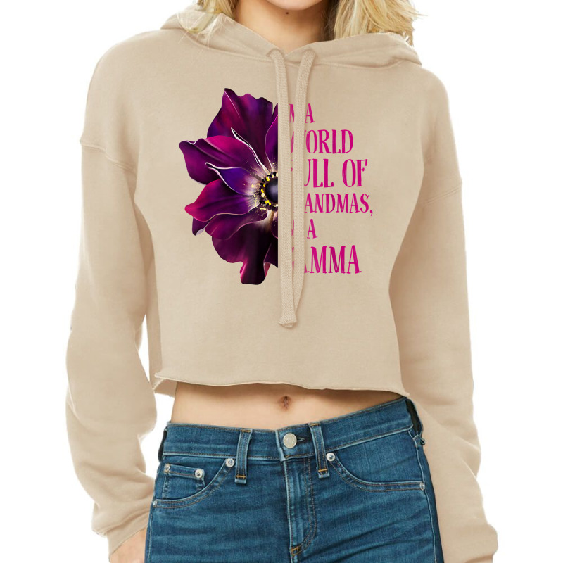 Anemone World Full Of Grandmas Be Gamma Grandmas Gifts T Shirt Cropped Hoodie by patutowtbanaspch | Artistshot