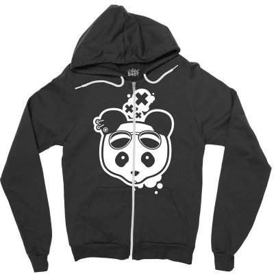 Super Hippies Panda Zipper Hoodie Designed By Icang Waluyo