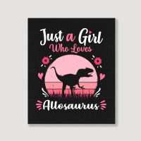 Allosaurus T  Shirt162 Portrait Canvas Print | Artistshot