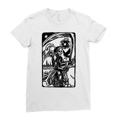 Tarot Death Card Ladies Fitted T-shirt Designed By Icang Waluyo