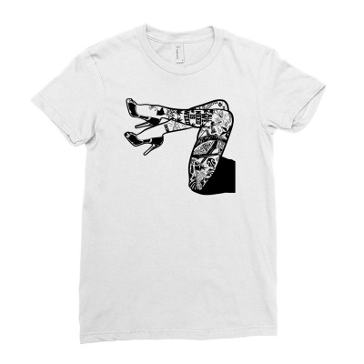 Tattooed Legs Ladies Fitted T-shirt Designed By Icang Waluyo