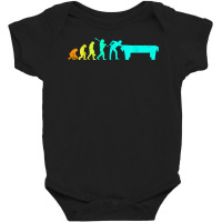 Funny Pool Billiards Monkey Evolution Billiard Table T Shirt Baby Bodysuit | Artistshot