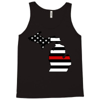 Firefighter T  Shirt Michigan Firefighter Thin Red Line T  Shirt Tank Top | Artistshot