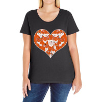 Cute Foxes Heart Forest Animal Lover Nature Wildlife Fox Ladies Curvy T-shirt | Artistshot