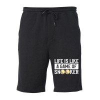 Life Is A Game Of Snooker Billiards Pool Player T Shirt Fleece Short | Artistshot