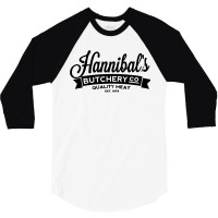 Graphic Movies Hannibals Vintage Music.png 3/4 Sleeve Shirt | Artistshot