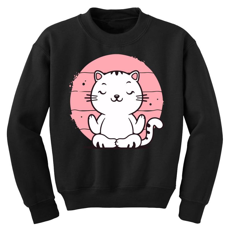 Kitten Meditating Youth Sweatshirt by RichardRiari | Artistshot