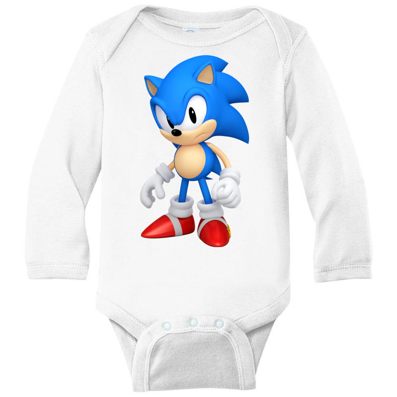 Blue Hedgehog New Skin Long Sleeve Baby Bodysuit | Artistshot