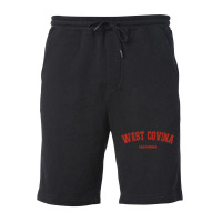 West Covina California Ca Red Letter Graphic On West Covina T Shirt Fleece Short | Artistshot