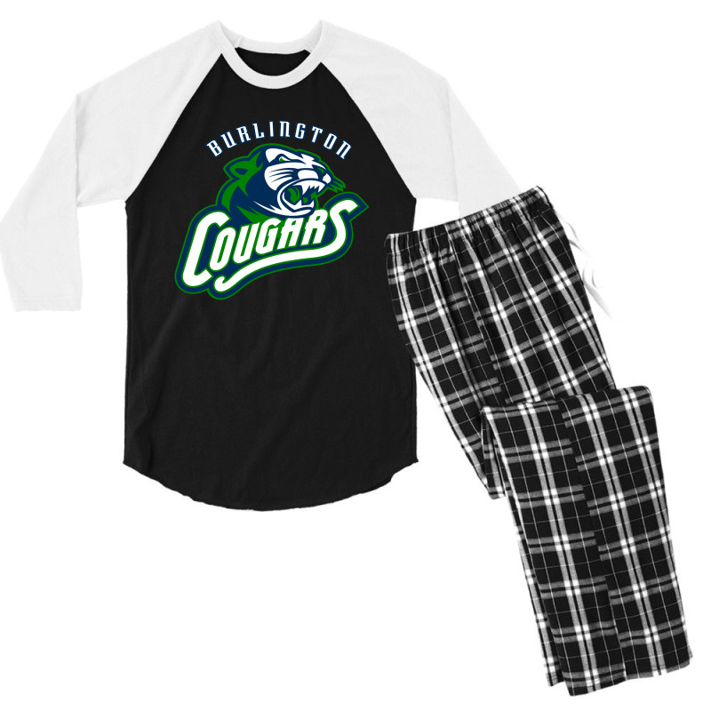 Burlington Cougars Men's 3/4 Sleeve Pajama Set | Artistshot