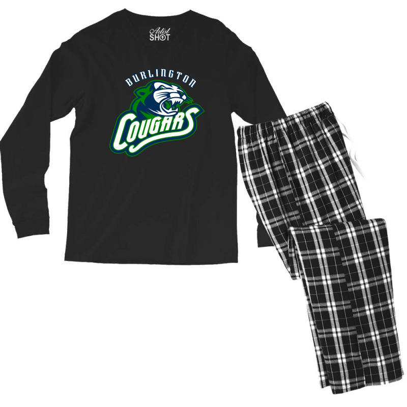 Burlington Cougars Men's Long Sleeve Pajama Set | Artistshot