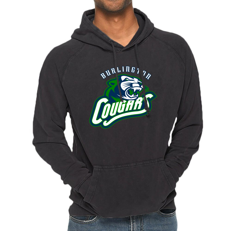 Burlington Cougars Vintage Hoodie | Artistshot