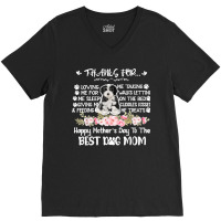 Cute Yorkshire Dog Mom Fun Mothers Day Yorkshire Lover V-neck Tee | Artistshot