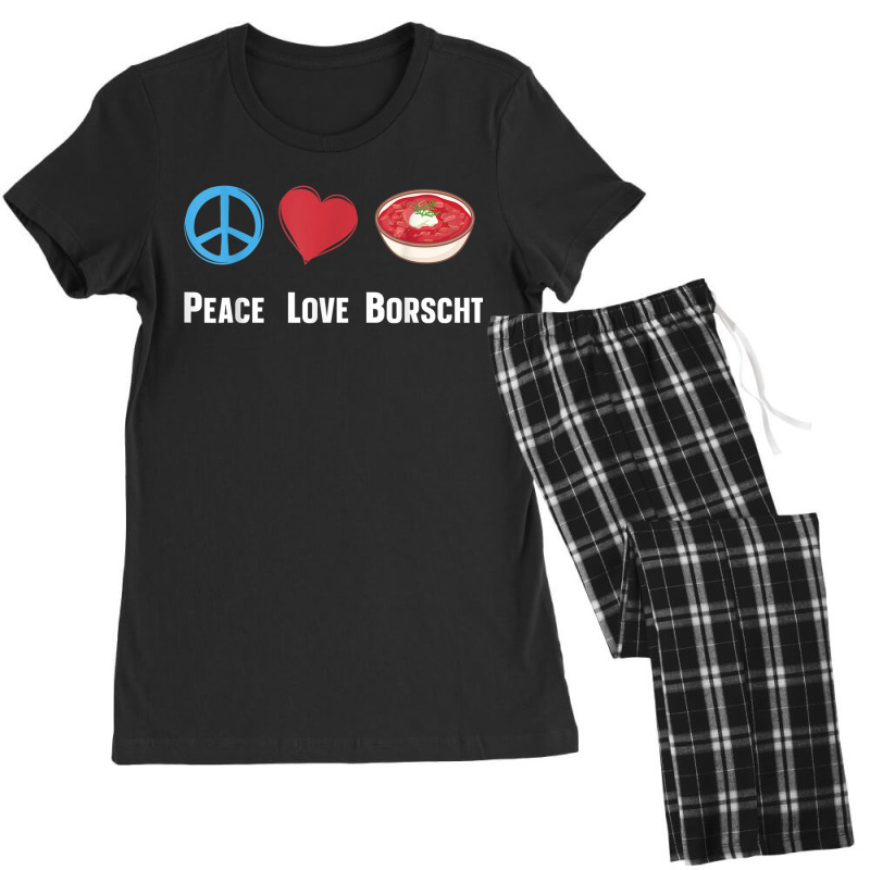 Peace Love Borscht - Slavic Soup Borscht Day Gifts Women's Pajamas Set by CaleDesign | Artistshot