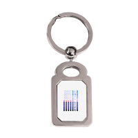 Lake Life American Flag Dock Sunset Wakeboarder Power Boat Tank Top Silver Rectangle Keychain | Artistshot