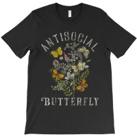 Antisocial Butterfly Fairy Grunge Fairycore Aesthetic Goth T-shirt | Artistshot