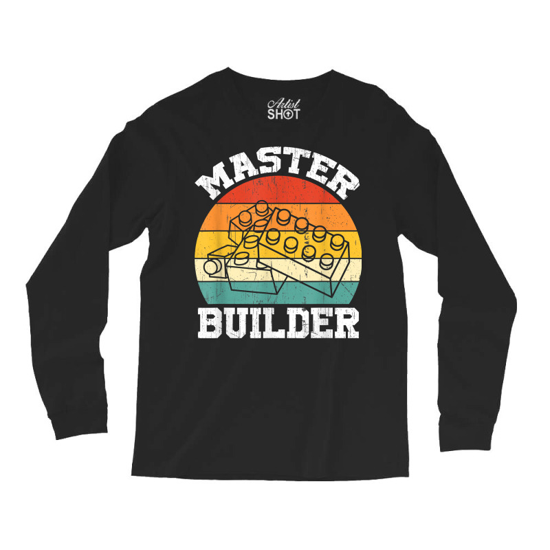 Master Builder Kids Building Blocks Brick Toy Master Builder T Shirt Long Sleeve Shirts | Artistshot