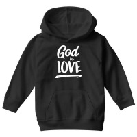 God Is Love  Modern Lettering T Shirt & Gift S000136 Youth Hoodie | Artistshot